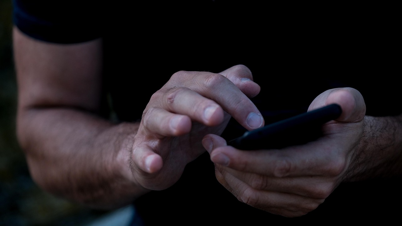typing smartphone social